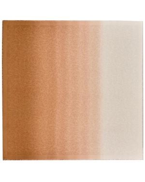 Loewe L Allover Light Motif Silk And Wool Scarf - Brown