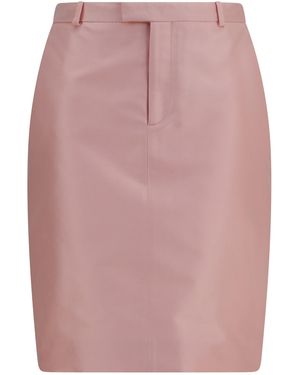 Gucci Silk Faille Skirt - Pink