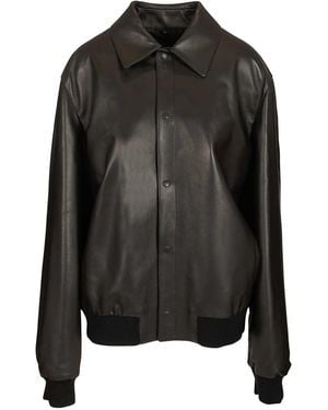 Fendi Leather Blouson - Black