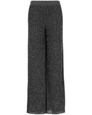 Missoni Embellishment Knit Wide-Leg Pant - Black