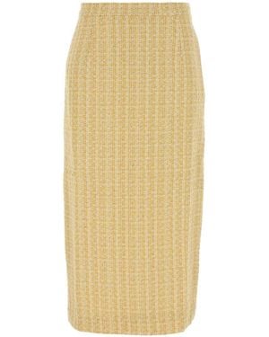Alessandra Rich Tweed Skirt - White