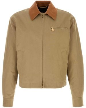 Versace Cappuccino Cotton Jacket - Natural
