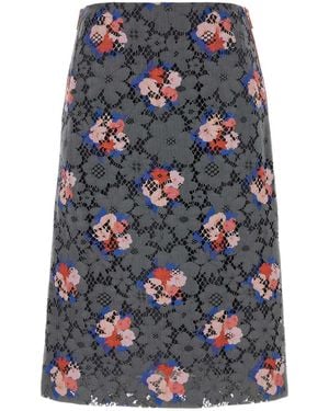Fendi Printed Lace Skirt - Multicolor
