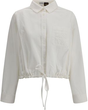 Loewe Cropped Jacket - White