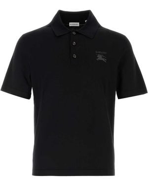 Burberry Wool Polo Shirt - Black