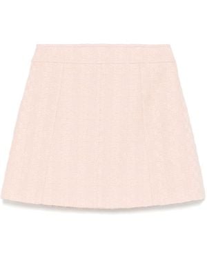 Celine Wool Mini Skirt - Pink