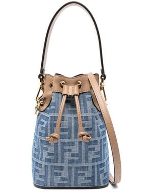 Fendi Mon Tresor Mini Bucket Bag - Blue