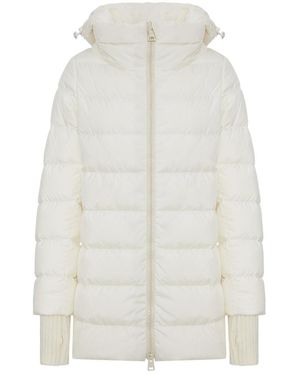 Herno Long Down Jacket With Hood - White