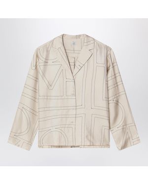 TOTEME Monogram Pajama Shirt - Natural