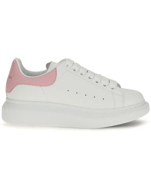 McQueen Oversize Leather Sneakers - White