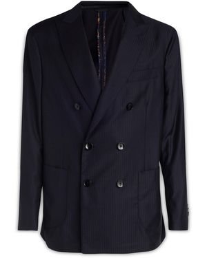 Etro Clothing Blazers E Gilets - Blue