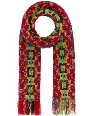 Dries Van Noten Embroidered Wool Blend Marka Scarf