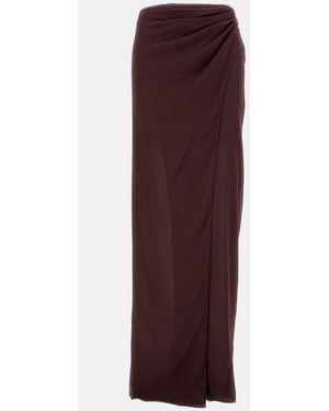 ANDAMANE Phoebe Wrap Midi Skirt - Purple