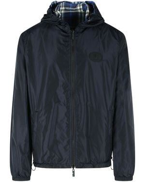 Burberry Dark Polyester Reversible Jacket - Blue