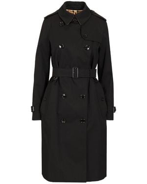 Burberry Heritage Kensington Long Trench Coat - Black
