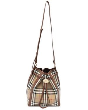 Burberry Small Drawstring Bucket Bag - Natural