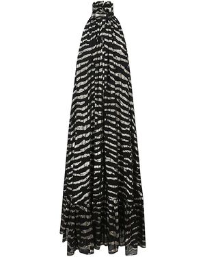 Celine Printed Silk Short Dress - Black