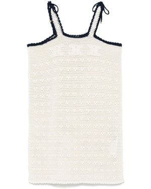 Celine Crochet Short Dress - Natural
