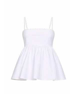 Jacquemus The Traversin Peplum Camisole Top - White