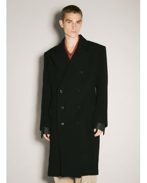 Martine Rose Double-Breasted Shirt Overcoat - Black
