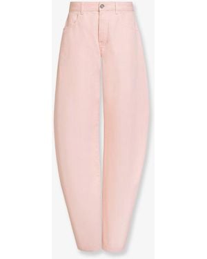 Alaïa Barrel Fit Denim Pants - Pink