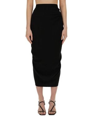 Dries Van Noten Skirt With Drape - Black