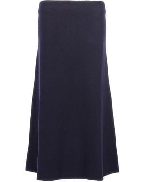 Jil Sander Long Wool Skirt - Blue
