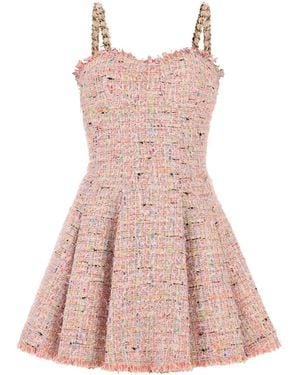 Balmain Tweed Mini Dress - Pink