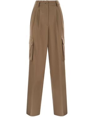 Herno Soft Wool Cargo Pants - Natural
