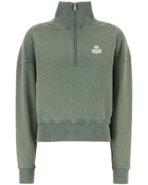 Isabel Marant Sage Cotton Blend Ross Sweatshirt - Green