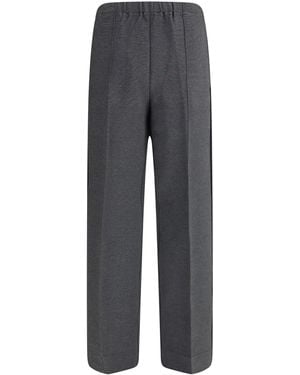 Miu Miu Knit Pants With Side Stripe Detail - Gray