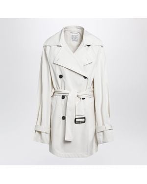 TOTEME Ivory Doublebreasted Cotton Trench Coat - White