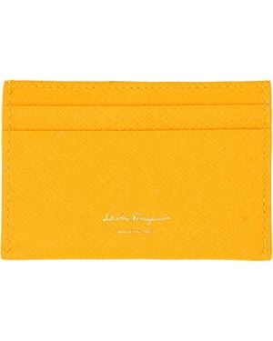 Ferragamo Card Holder "Hooks" - Yellow