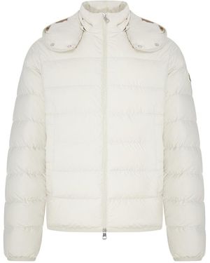 Moncler Montbrocq Short Down Jacket With Hood - White