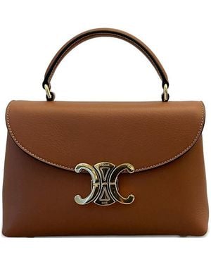 Celine Nino Teen Leather Handbag - Brown