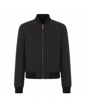 Gucci Lightweight Silk Faille Reversible Zipper Jacket - Black