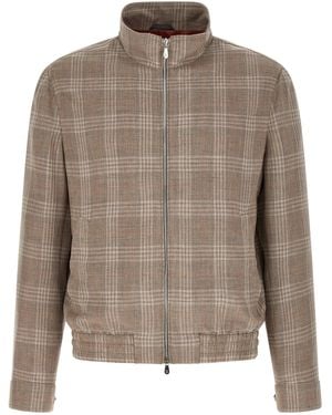 Brunello Cucinelli Tartan Jacket - Brown