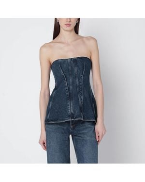 Agolde Lara Denim Corset - Blue