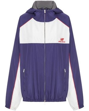 Miu Miu New Balance X Technical Poplin Windbreaker Featuring Coco Gauff - Blue