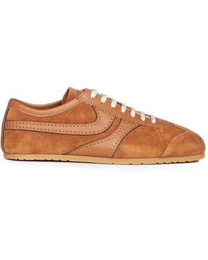 Dries Van Noten Suede Leather Sneakers - Brown