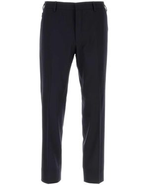 Prada Midnight Stretch Wool Pant - Blue