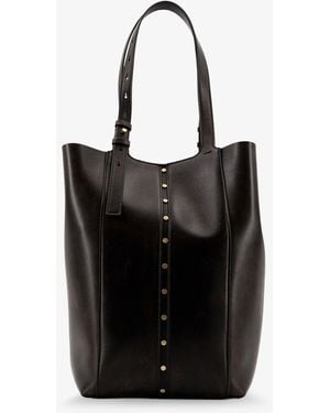 Golden Goose Deluxe Brand Shopping 24.7 Vintage Leather Shoulder Bag - Black