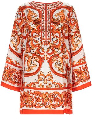 Dolce & Gabbana Dolce & Gabbana 'Maiolica' Dress - Red