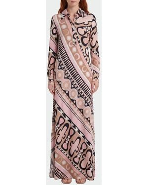 PUCCI Printed Viscose Chemisier Dress - White