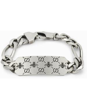 Gucci Id Bracelet Bee Charm - White