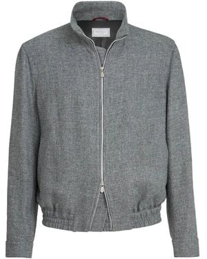 Brunello Cucinelli Bomber Jacket - Gray