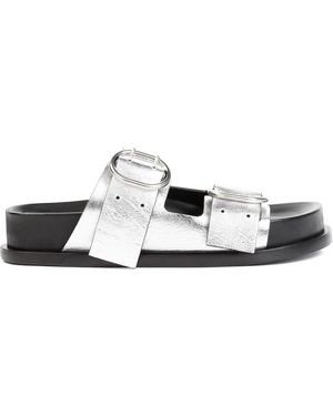 Jil Sander Leather Sandals - Metallic
