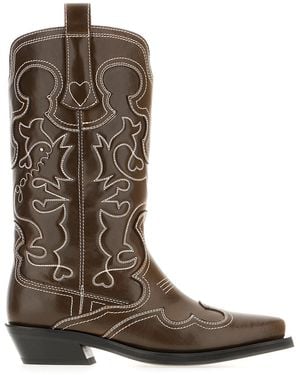 Ganni Shoes Boots - Brown