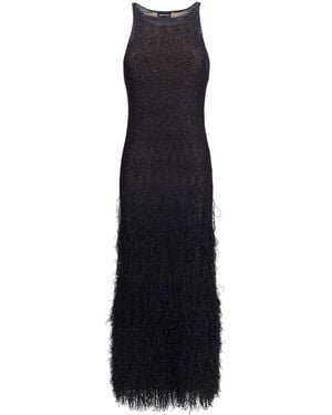 Giorgio Armani Long Sequin-Knit Dress - Black