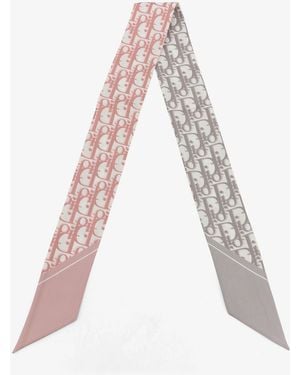 Dior Dior Dior Oblique Mitzah Print Silk Bandeau - White